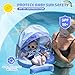 Mambobaby Baby Float With Canopy & Tail Non-Inflatable Baby Swim Float Upgrade Soft Infant Pool Float Sun Protection Newborn Pool Float 3-24 Months Skin-Friendly Material for Toddler Boys Girls(Shark)