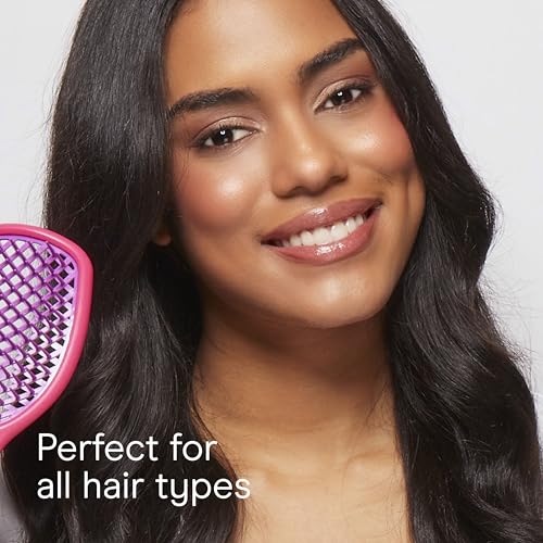 Conair All Brush Vented Paddle Hair Brush for Women, Gentle Detangler Brush for All Wet or Dry Hair Types, Vented for Fast Blow Dry Styling, Lightweight with Flex Bristles for Comfort, Pink - image 3
