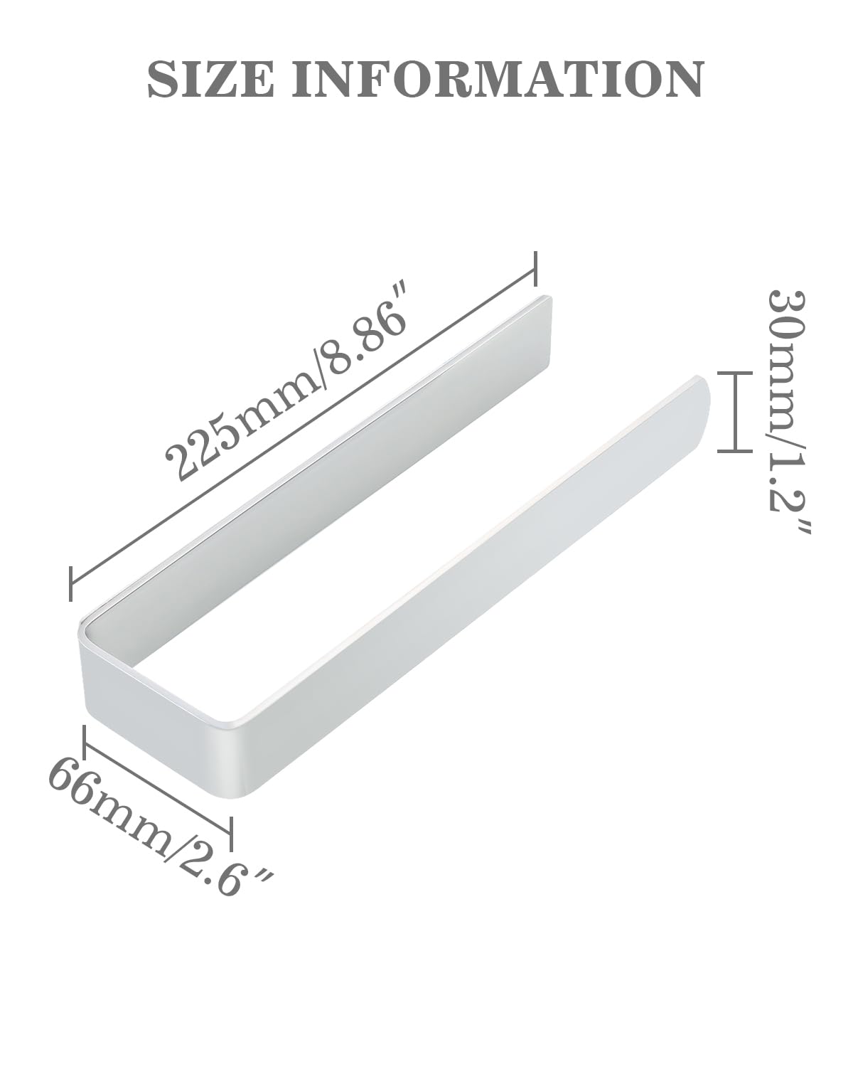 Alise Hand Towel Holder Towel Ring for Bathroom Lavatory Self-Adhesive,SUS304 Stainless Steel Towel Rack Towel Bar Towel Hanger for Walls,Cabinet Side,Wash Basin Side,Kitchen,Polished Chrome