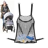 Einkaufsnetz Kinderwagen, Sportwagen Einkaufstasche Universalnetz 35×46cm Kinderwagennetz Netztasche Rückseite des Kinderwagens Aufbewahrungstasche für Alle Griffe Kinderwagen Buggy Jogger