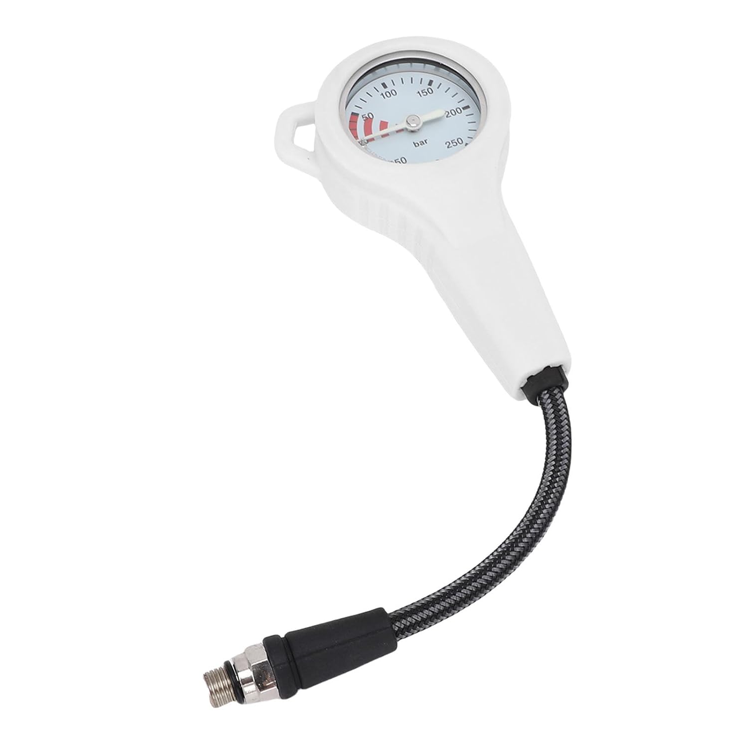 Fabater Diving Pressure Gauges, Compact BCD Submersible Pressure Gauges, Analog Diving with Luminous Dial, High Strength Composite Material Hose, Sturdy Connection, and Side Mount (80CM)