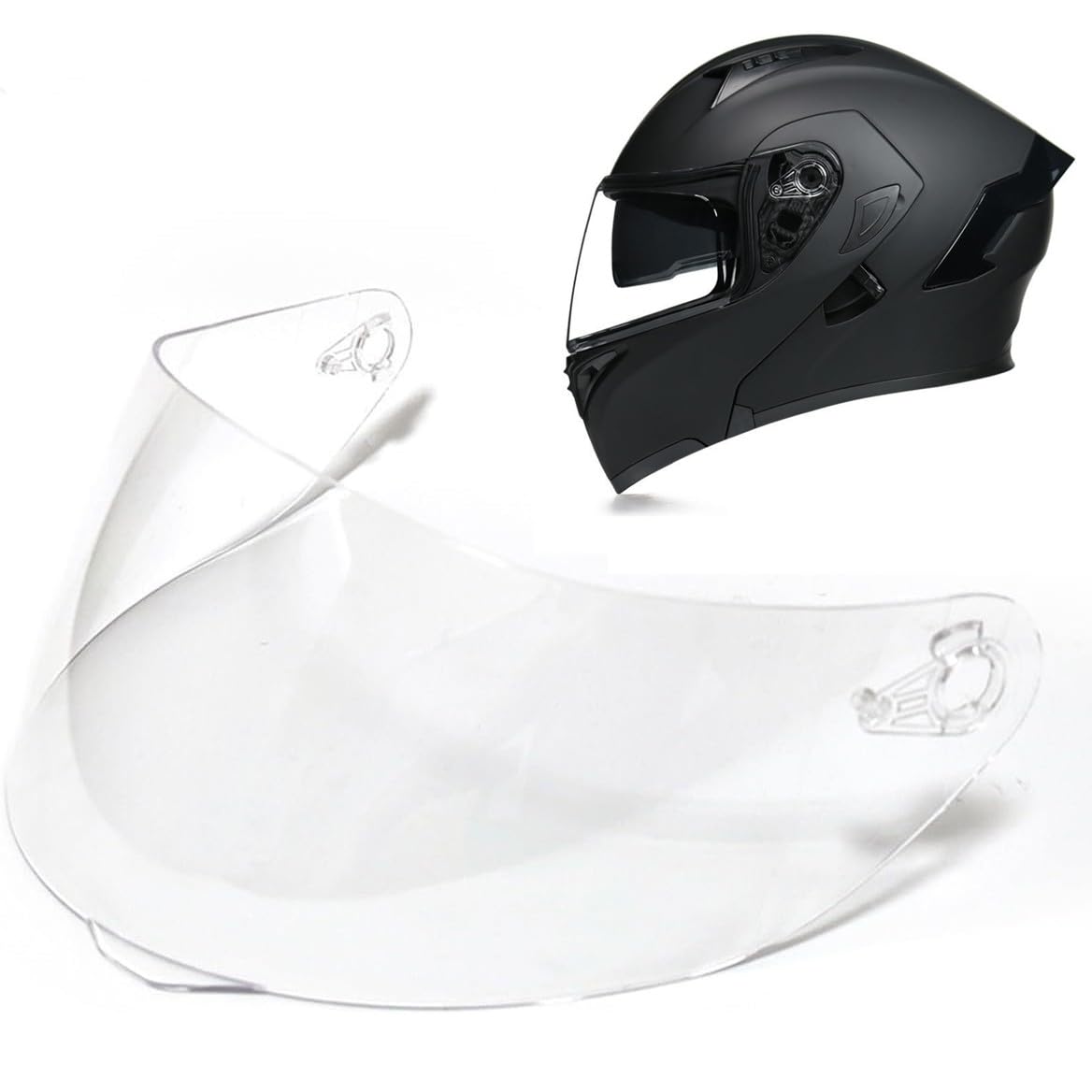 Xyyym A Helmet Sun Visor Shield Motorcycle Wind Shield Lens Visor Shield Full Face Fit For Flip Up Full Face Motorbike Helmet Visor Film