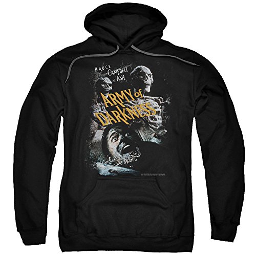 MMM Merchandising Army of Darkness Mens Covered Pullover Hoodie, Small, Black