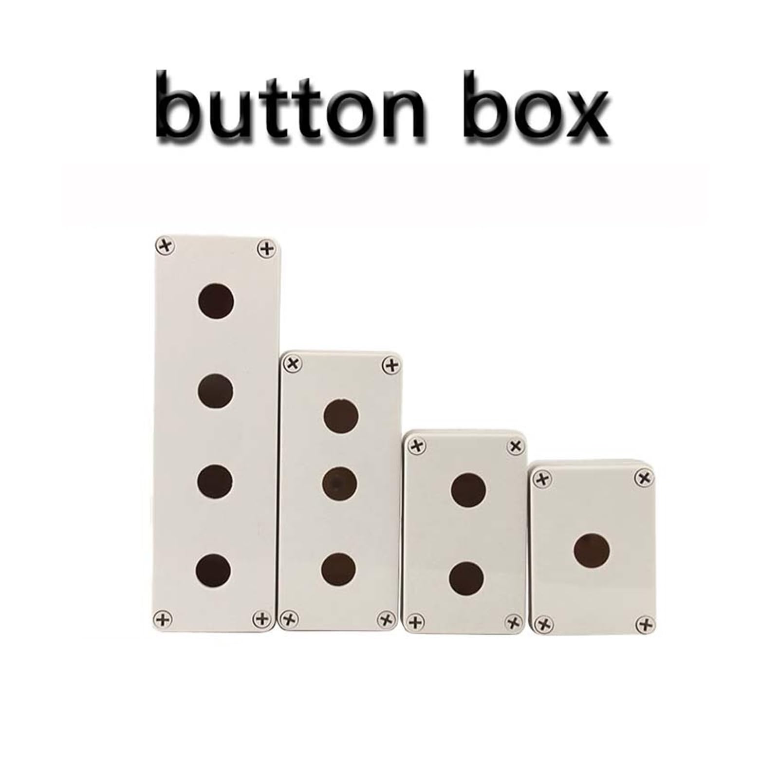 Boîtier de commande à boutons-poussoirs 1 pcs Étanche bouton interrupteur boîte de commande 12345 trou bouton d'arrêt d'urgence voyant lumineux élargi distance du plastique 22 mm(AG-0818 3 Hole)