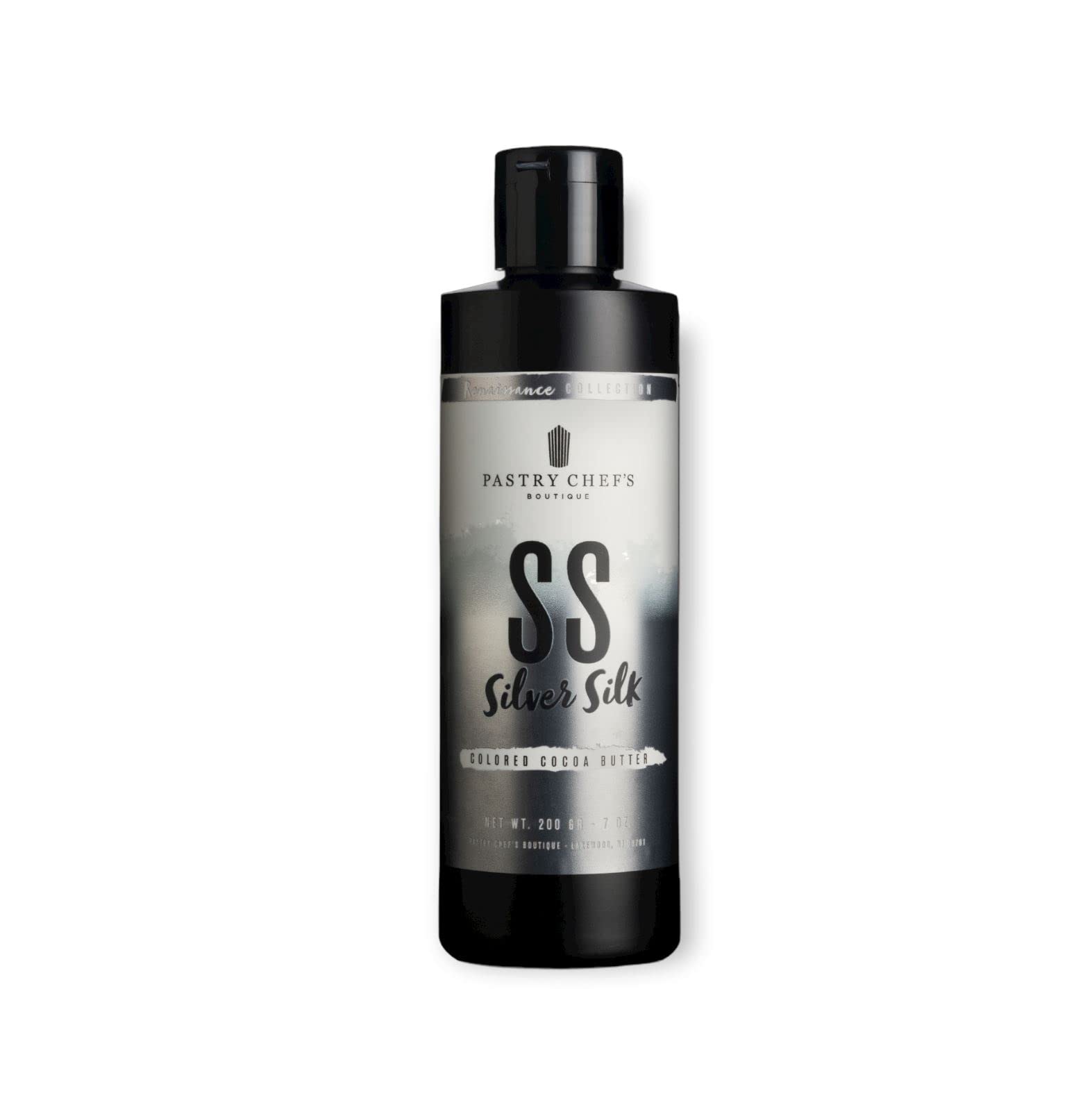 Pastry Chef's Boutique Renaissance Collection Colored Cocoa Butter Coloring for Chocolate - 7 oz - Silver Grey