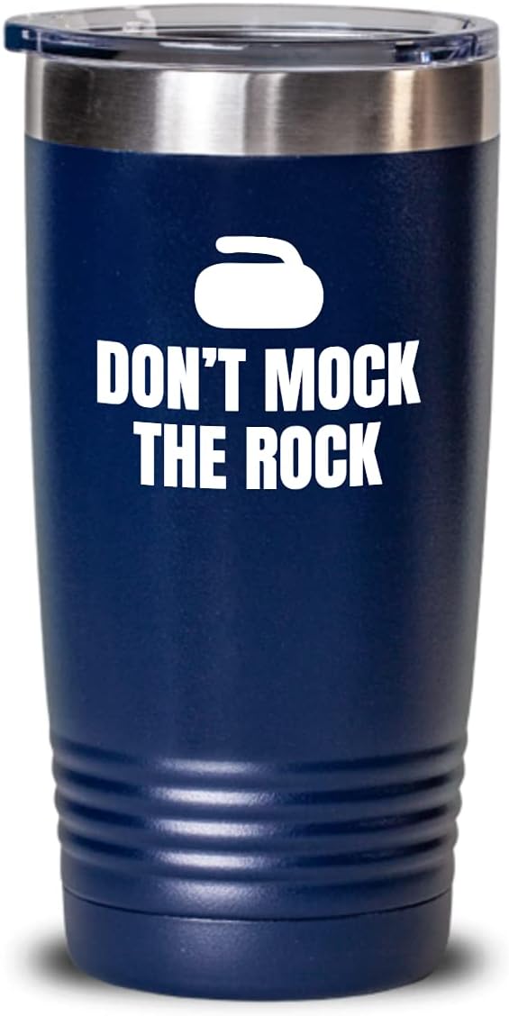 Funny Curling Tumbler - Curling Gifts - Curler Present - Curling Sport - Don't Mock The Rock