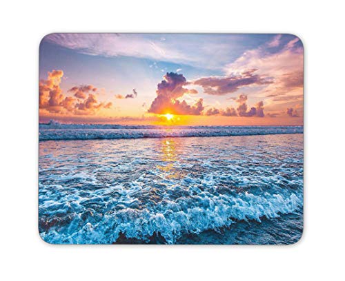 Office Sunset Ocean Mouse Pad - Non-Slip Natural Rubber Rectangular Gaming Mouse Pad