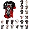 Bauzuoyo Funny Men's Knight Graphic Print Streetwear Crew Neck Short Sleeve Fan Shirt Medieval Casual Basic T-Shirt with Knight Print Breathable Comfortable Casual Shirt, A6 black, 4XL #1