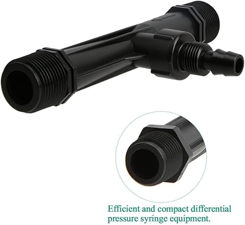 Miniatura 6 de YXQ Venturi de riego de 1 pulgada, mezclador de fertilizantes, inyectores de tubo, herramienta agrícola, plástico negro para jardín al aire libre,