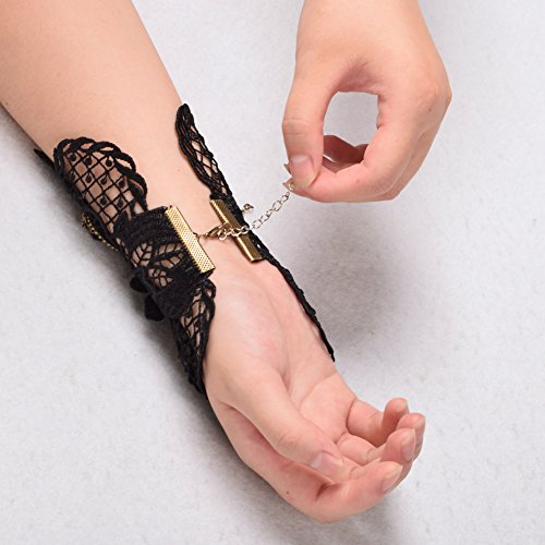 BLESSUME Steampunk Lace Cuff Bracelet4