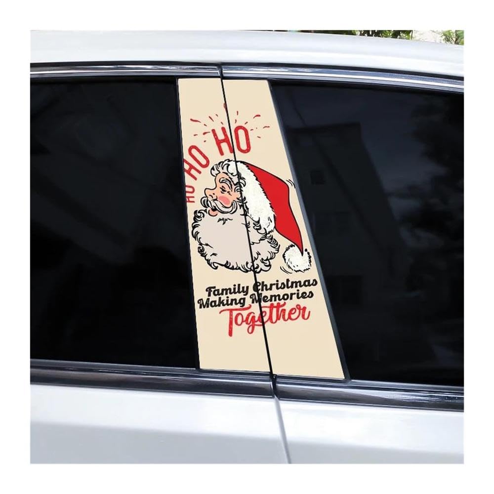 Body Parts 2pcs Car Center Pillar Sticker Illustration Auto B-Pillar Waterproof Protective Film(Type A)