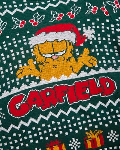 Nickelodeon Garfield Mens Ugly Christmas Sweater Long Sleeve Sweatshirt | Vibrant Garfield Graphics, Festive Holiday Soft Ugly Sweater, Ribbed Crewneck Cuffs &Amp; Hem 4 Nickelodeon Garfield Mens Ugly Christmas Sweater Long Sleeve Sweatshirt | Vibrant Garfield Graphics, Festive Holiday Soft Ugly Sweater, Ribbed Crewneck Cuffs &Amp; Hem - Image 5