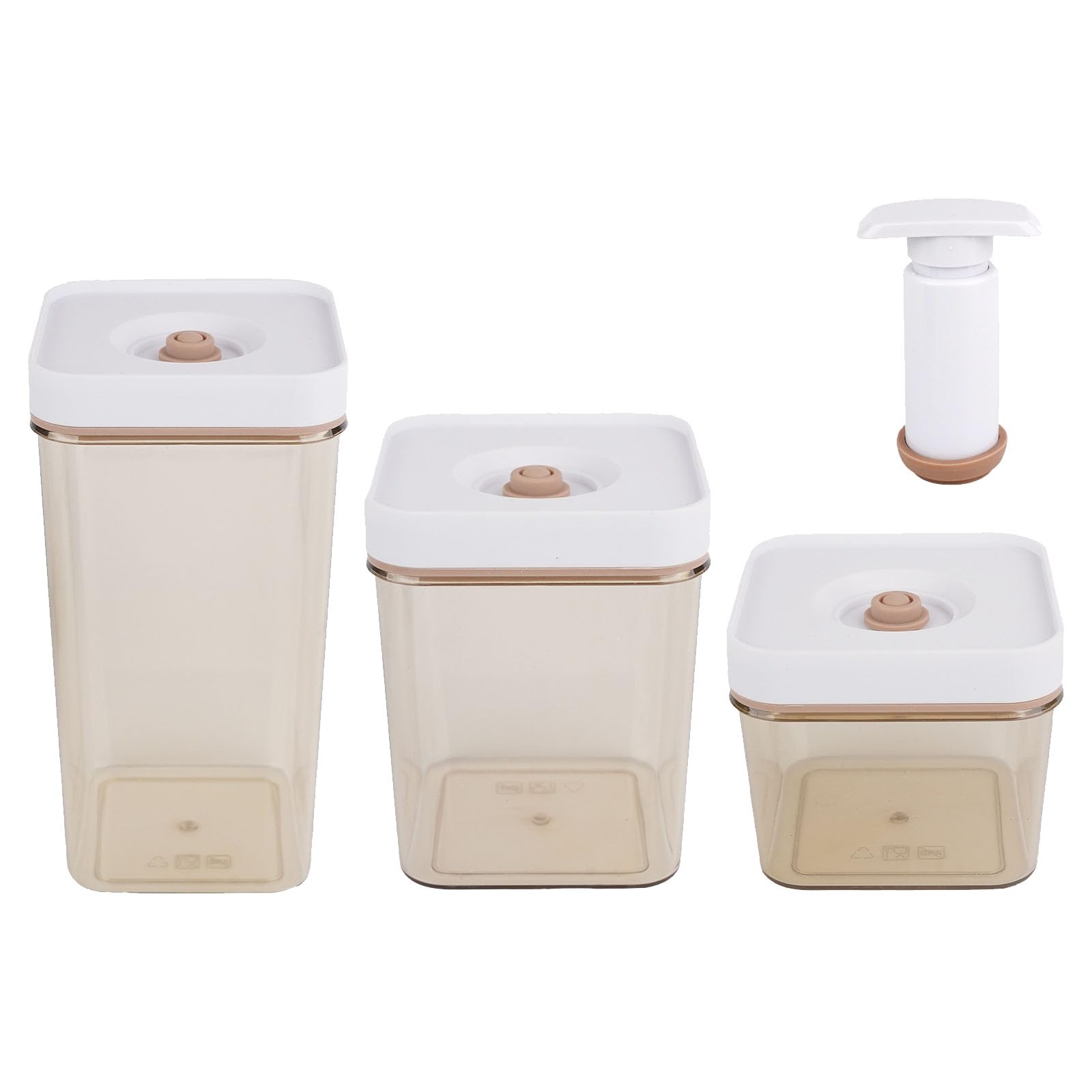 Xinsheinelry Kitchen Container with Silicone Sealed Lid Refrigerator Food Vacuum Storage Box Fridge Organiser for Fruit Snacks Vacuum Food Storage Container
