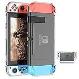 Dockable Switch Case for Nintendo,ZIIDII Nintendo Switch Games Protective Hard Carrying Clear Cover Case for Nintendo Switch Console Joy Con Controlle