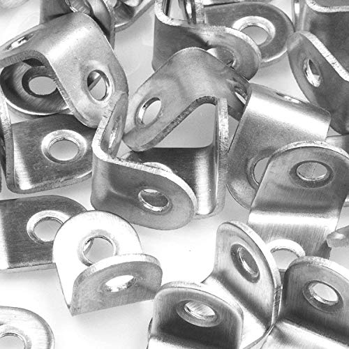 ASelected 50 Stück Winkelverbinder Klein, Metallwinkel 90 grad 20X20mm Edelstahl Winkel klein für Anbau Winkel Bracket Möbel Tabelle Stuhl Bücherregal Cover
