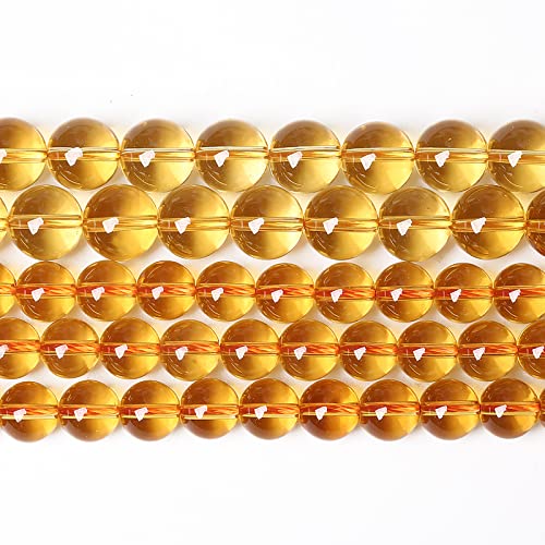 32pcs 12mm 7A Natural Citrine Beads Round Loose Spacer Crystal Energy Healing Power Stone Beads for Jewelry Making DIY Bracelet Necklace Accessories (Citrine, 12mm) by ZXYMLZI - Used condition - US$17.84