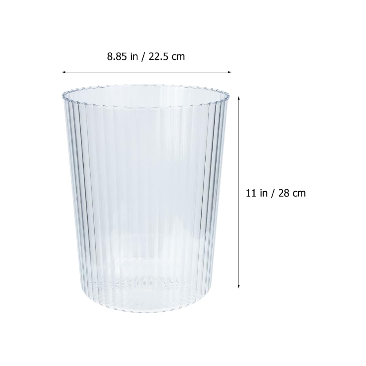 Stylish Round Waste Basket Household Trash Can No Lid Home Office Decor