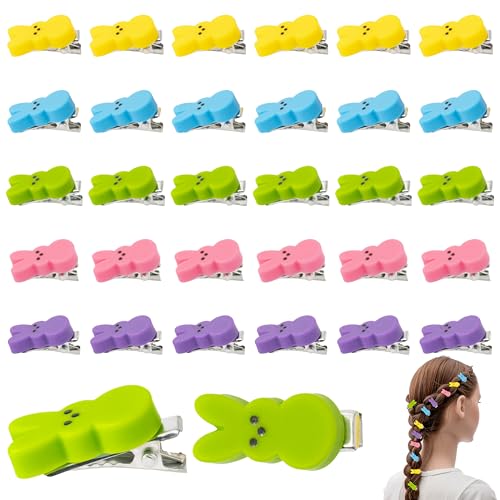 Pinzas para cabello mini con diseño de conejo de Pascua miniatura 1
