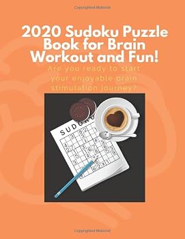 Paperback 2020 Sudoku Puzzle Book for Brain Workout and Fun: Enjoyable brain stimulation journey - large print Book