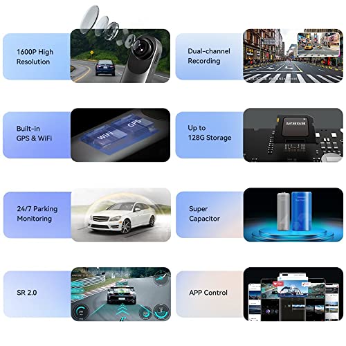 Image of DDPAI Mola N3 Pro Dual Channel Car Dash Camera (with GPS), 1600P Front & 1080P Rear Resolution, 265 Coverage, G-Sensor, WiFi, 1GB RAM, Upto 128GB Storage