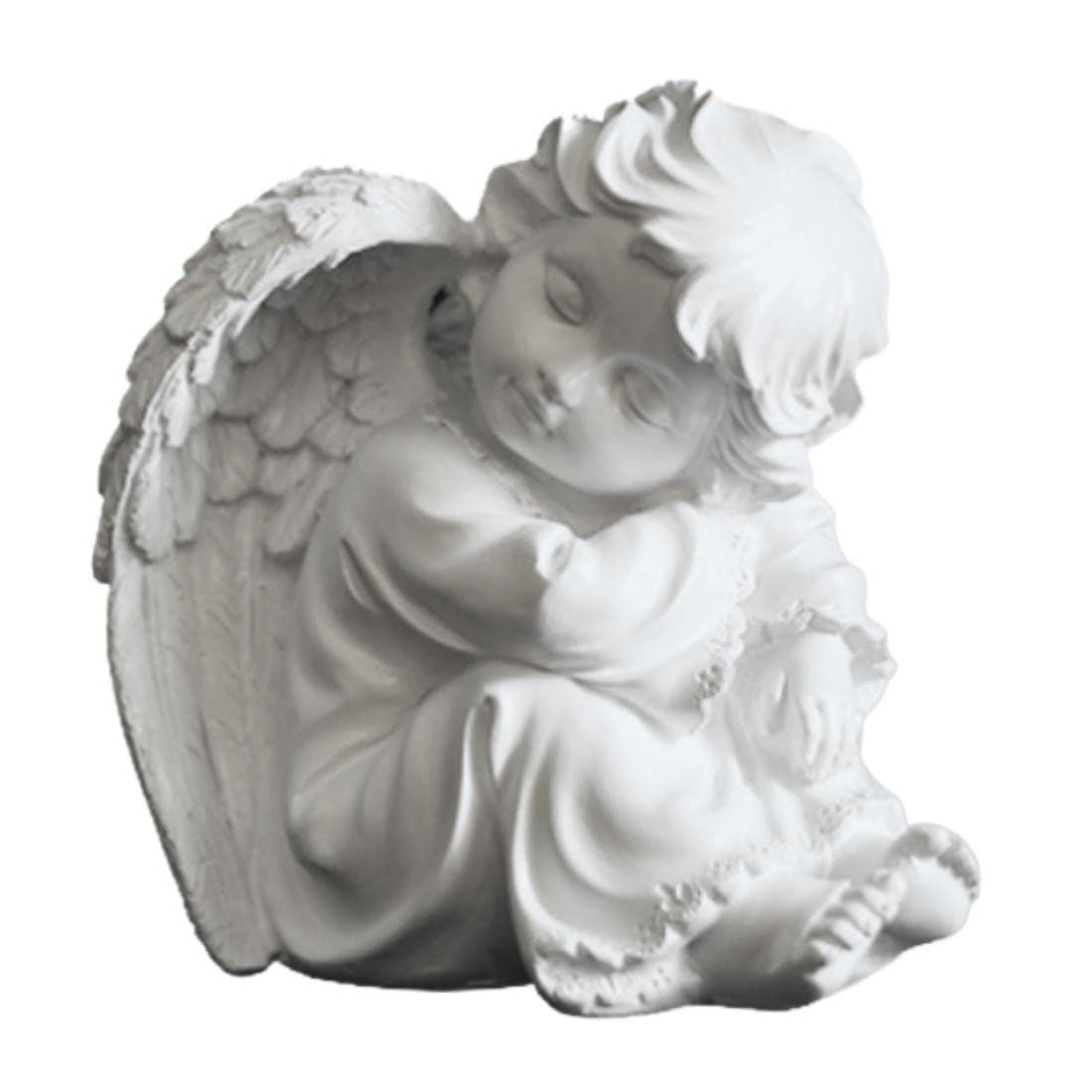 Nestasia Artisanal Small White Sitting Angel Statue with Wings and Smooth Finishing for Decoration, Living Room, Shelf, Mantel, Home Décor | Perfect for Gifting (4.7 Inch) (B0BC41G2B5) Amazon Price History, Amazon Price Tracker