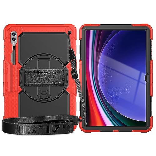 Coque rotative Galaxy Tab S9 Ultra avec dragonne et porte-crayon intégrés