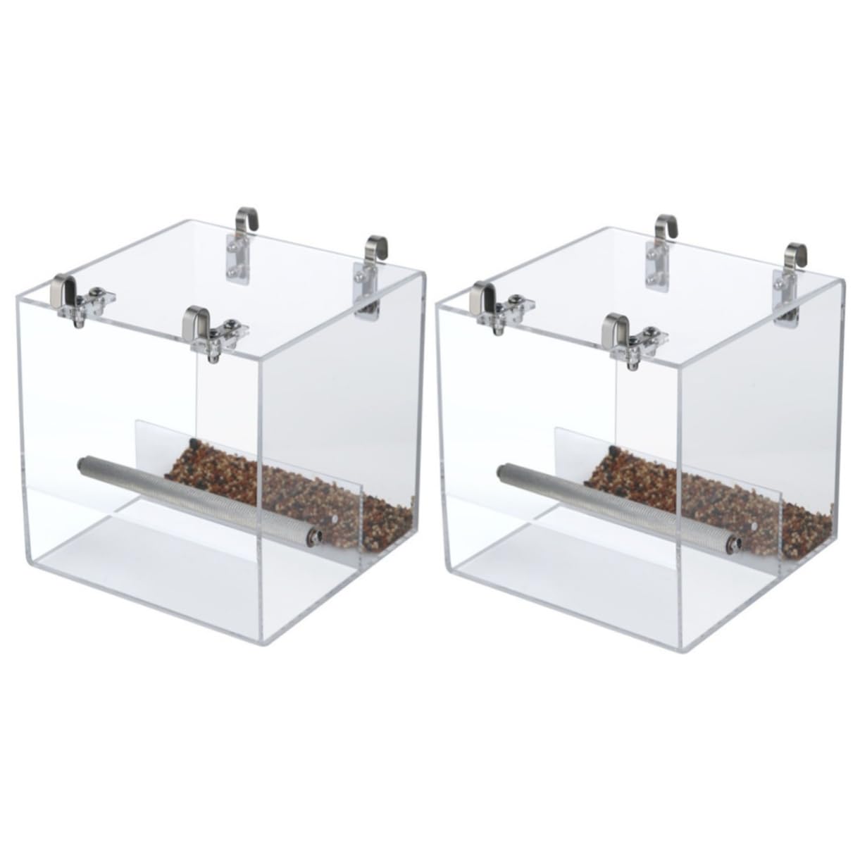 BESPORTBLE 2 Piezas Plato De Pájaros Comedero De Jaula Contenedores para Comedero para Pájaros Canarios Bebedero para Pájaros para Jaula Cacatúa Comedero para Pájaros No Xuan Feng Alimento