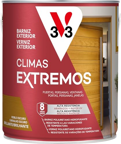 V33 Barniz Exterior Climas Extremos Brillante Roble Oscuro 2,5L