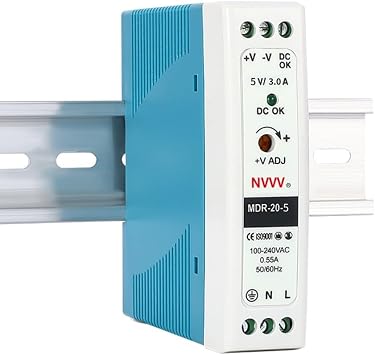 MDR-20-5 AC to DC DIN-Rail Power Supply 5V 3 Amp 15W