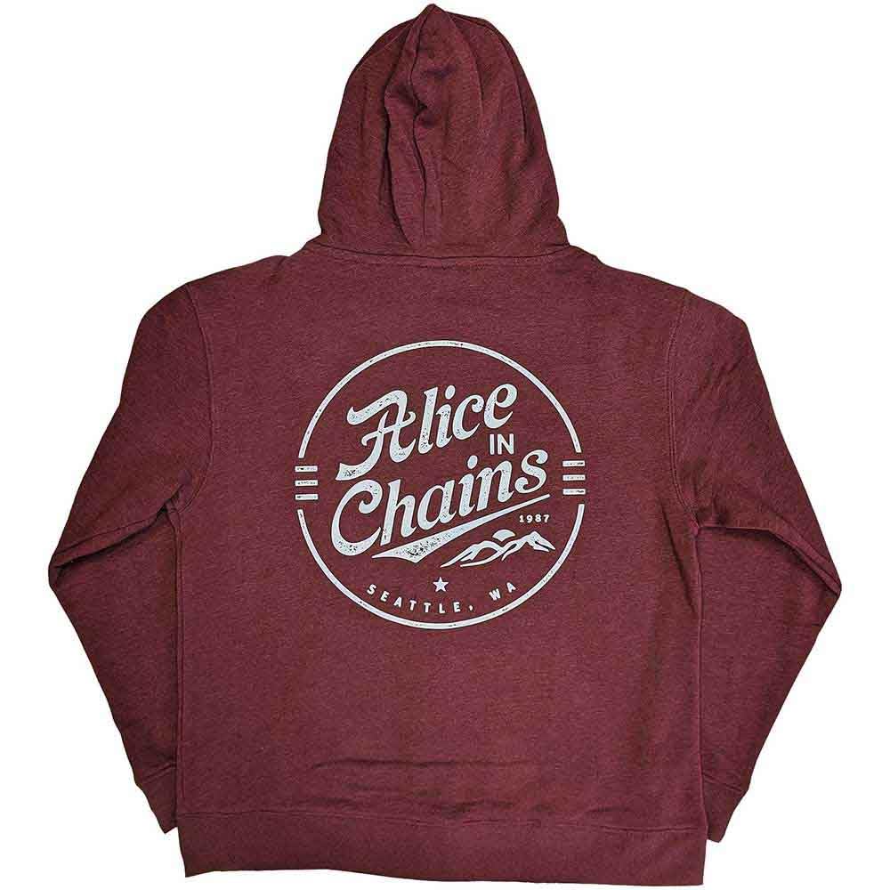 Sweat Capuche Alice in Chains Circle Emblem Finition Premium Rock Off Taille S - 6
