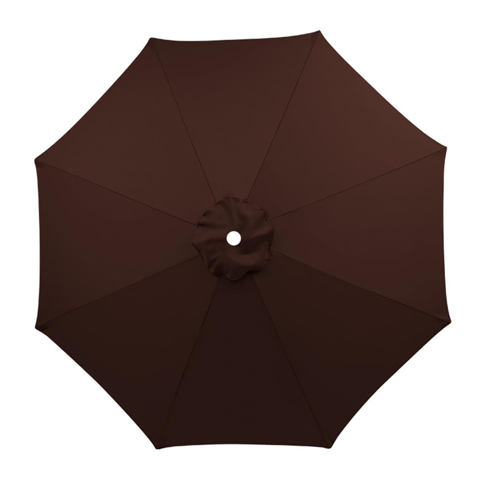 DFANCE Patio Umbrella 6.5/7.5/9/10ft Replacement Canopy for 6/8 Ribs,Outdoor Market Table Umbrella Canopy Replacement Waterproof UV Protective Umbrella Cloth Fabric(Size:9FT(6-ribs),Color:Coffee)