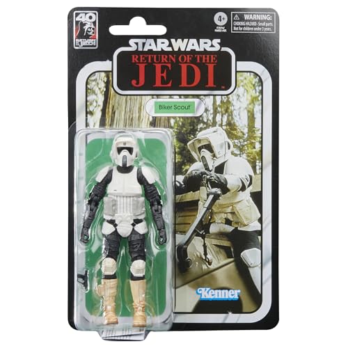 Star Wars The Black Series - Biker Scout - Juguete a Escala de 15 cm - Star Wars: El Regreso del Jedi - Figura de colección del 40° Aniversario - Edad: 4+