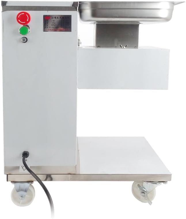 Stainless Steel Electric Commercial Meat Slicer Meat Cutting Machine Meat Grinder Cutter Slicer For Restaurant School 500KG Output With Pulley 550W (4mm blade)