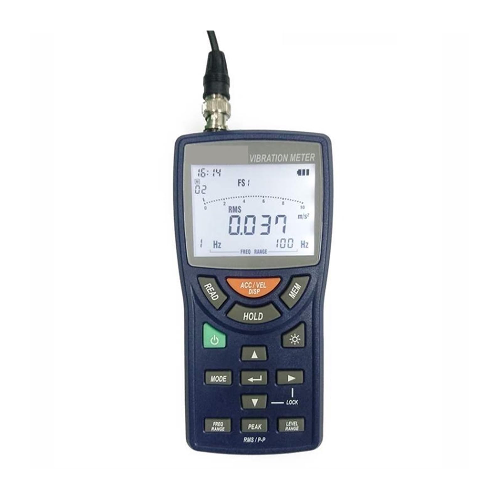 EDEDE Misuratore di Vibrazioni Digitale, Misuratore di Vibrazioni TES-3100 Misuratore di Vibrazioni DC/AC ad Alta precisione for Uso a Lungo Termine