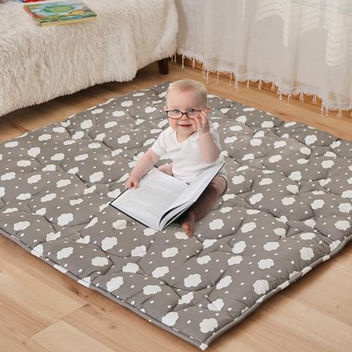 NapCure Baby Play Mat for Floor,50”×50” Thick Ultra Soft Playpen Baby Mat for