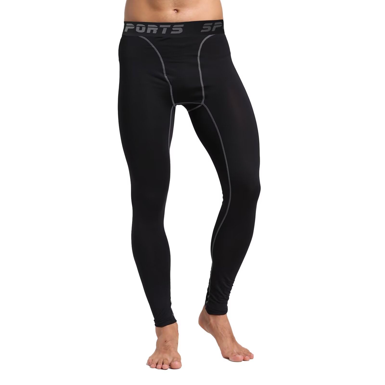 Mens Quick Dry UPF 50+ Compression Leggings for Hiking Football Basketball Skiing High Muscle Wicking & Odor Control-image-24