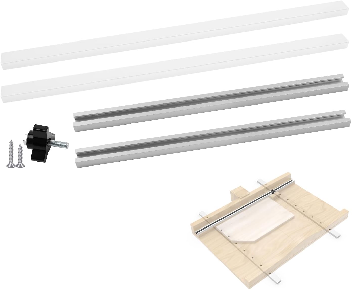 DIY Crosscut Table Saw Sled Kit with a Specific Guide Booklet to Build Your Own Tablesaw for More Accurate and Safer Saw Working, Table Saw Accessories, Pack of 1