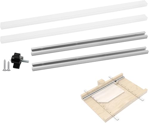 Kit de trineo de sierra de mesa de corte transversal con un folleto guía específico para construir tu propia sierra de mesa para un trabajo de