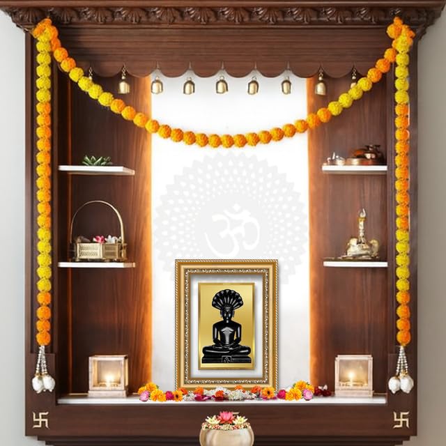 Image of DIVINITI Lord Parshvanatha 24K Gold Plated Foil Wall and Tabletop Photo Frame for Home Decor, Puja Room, Living Room, Office, Luxury Gifting | DG Frame 112 S2.5 (26x20 CM)