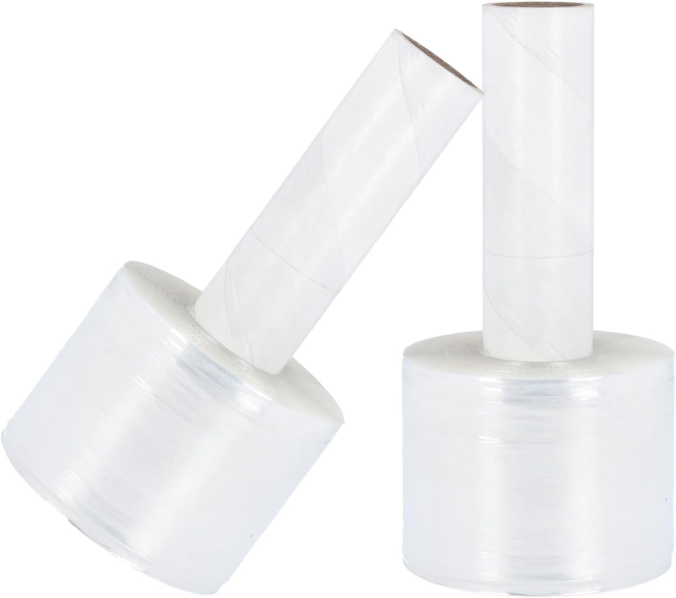 Shield Extended Core Stretch Wrap, 12 Pack, 4 Inch x 1000 Feet, 80 Gauge, Clear Plastic Cling, Hand Shrink Film Roll for Pallet Moving Packing