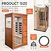 Infrared Sauna for Home Spa - Wooden Cabin with Far Infrared Heaters, Bluetooth Speaker, Ambient Light, Digital Control Panel, Reading Lamp - Relaxation, Detox, Stress Relief, Improved Circulation
