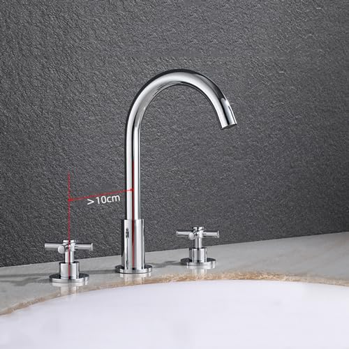 Robinet de lavabo chromé pivotant 360° résolvant le manque d'espace - 4