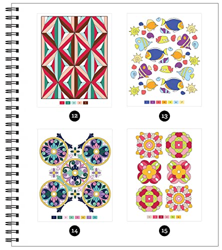 Snapklik.com : Brain Games - Easy Color By Number: Large Print Patterns