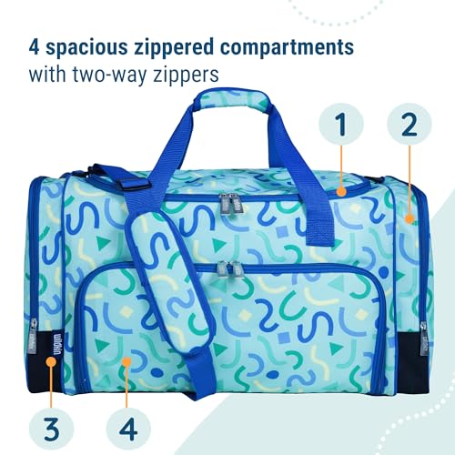 Image of Wildkin Kids Weekender Duffel Bag - Carry-On Size for School, Travel, & Sleepovers