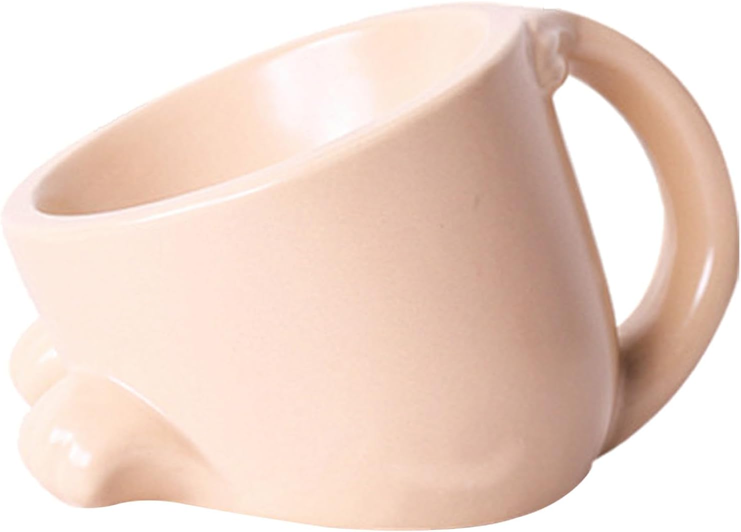 Raised Cat Bowls with Handle Tilted Cat Dish Ceramic Pet Food Water Bowl for Indoor Outdoor Kitten Small Dogs Puppy Light Green