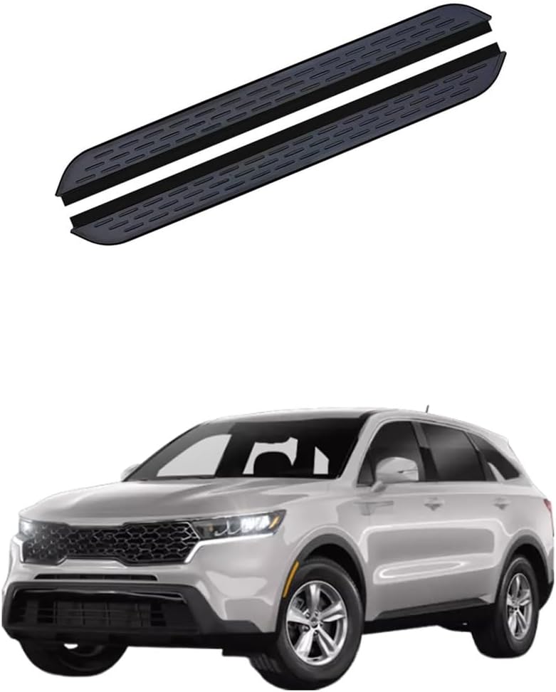 2PCS Aluminum Running Boards Side Steps Nerf Bars Compatible with KIA Sorento 2021 2022 2023 2024 Black