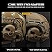 ACEXIER Tactical Helmet Rail Adapter for Headset Sound Pick up Noise Reduction Headset Airsoft Hunting Shooting Headphone (Black)