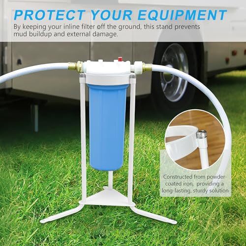 scottchen PRO Upgraded RV Water Filter Stand with Triple-Prong Base, RV Filter Holder for Soft Soil & Hard Concrete Surfaces, Enhanced Stability & Anti-Kink Design - 1 Pack by scottchen PRO - Image 5