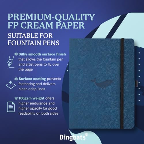 Dingbats* Wildlife Dotted Journal Notebook A5, Vegan Leather Soft Cover, Ideal for Work Travel, Writing, with Pocket - Image 2