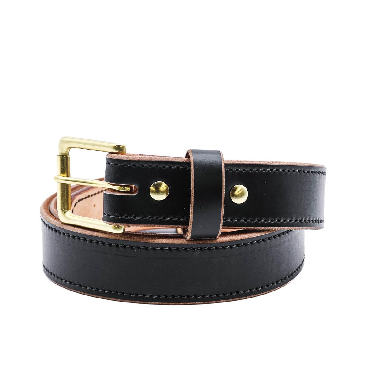 Nicks Stitched Heritage Belt | Black CXL | Handmade in Spokane, Washington (36)